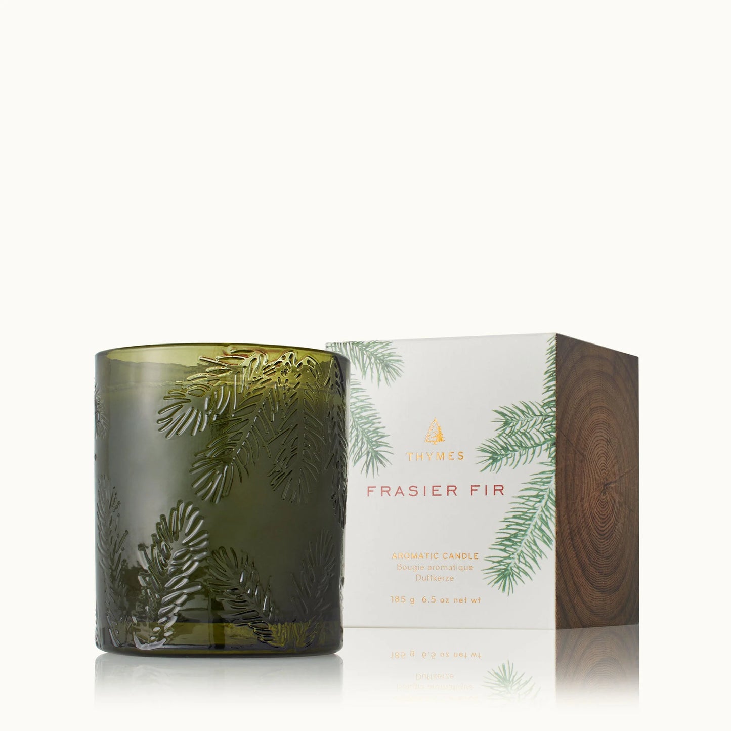 FF Green Molded Glass Candle