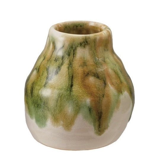 Terra-cotta Crackle Glaze Green & Brown
