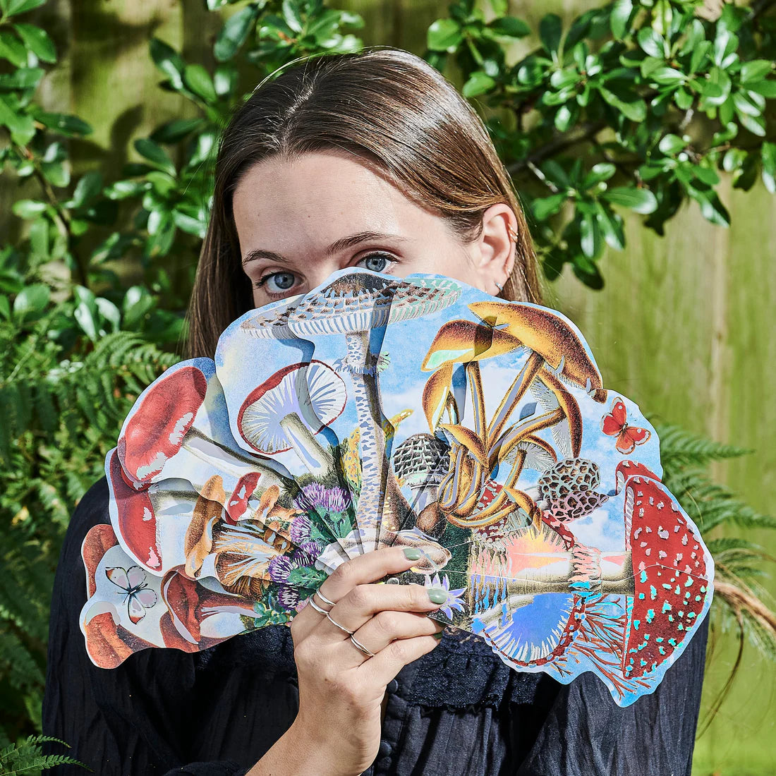 Mushroom Paper Fan